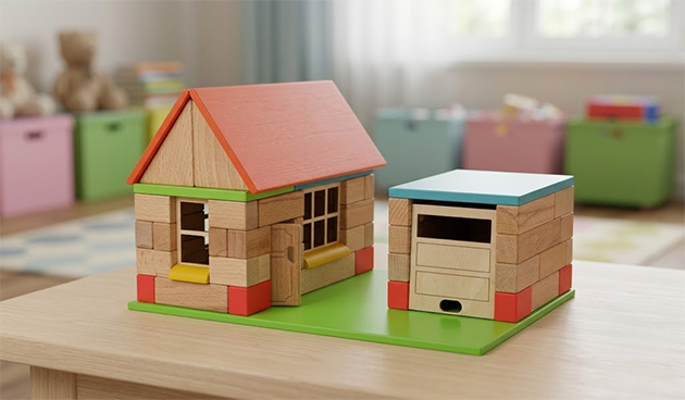 Домики 4 в 1 — Wood blocks