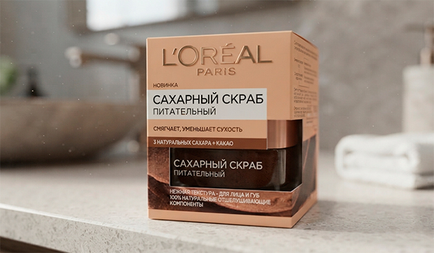 Сахарный скраб для лица L’Oreal Paris