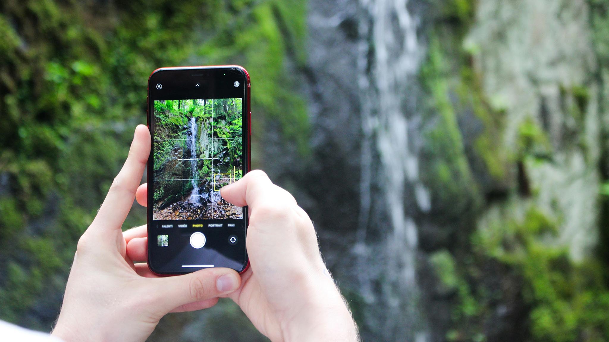 фотографировать водопад