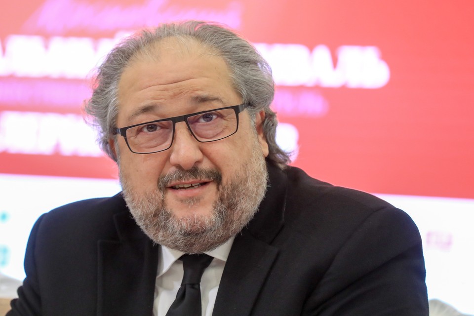 Борис Минц во время пресс-конференции, посвященной XVII Московскому Пасхальному фестивалю, февраль 2018 г. ФОТО Станислав Красильников/ТАСС