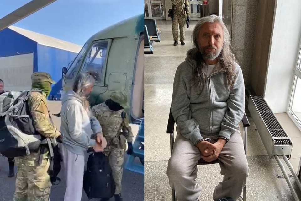 Задержание Виссариона: сначала его на вертолете из общины увезли в Красноярск. Затем на самолете перебросили в Новосибирск.