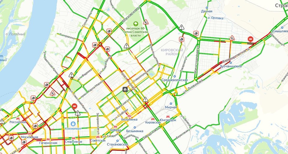 Автомобильные пробки в самаре
