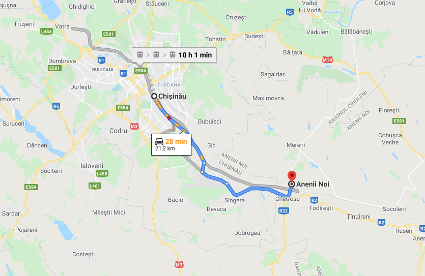 Как добраться к Зону для пикника Hîrtopul Domnesc