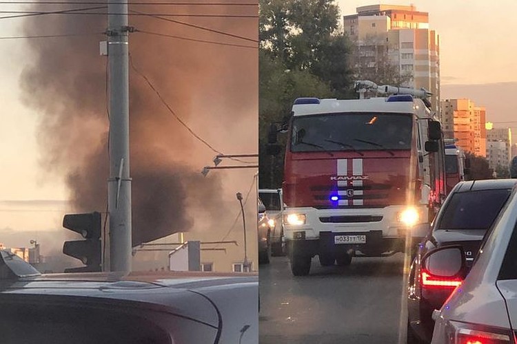 Пожар переполошил весь город. Фото: читатель КП-Новосибирск