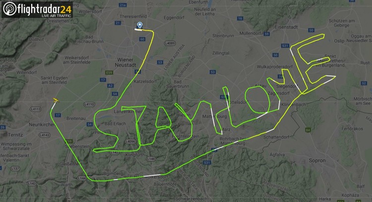 Фото: Flightradar24 в Twitter