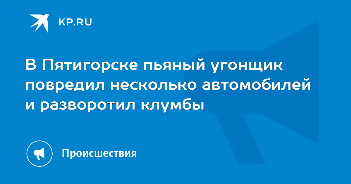 В Пятигорске пьяный угонщик повредил несколько автомобилей и разворотил клумбы - Vimarsana News