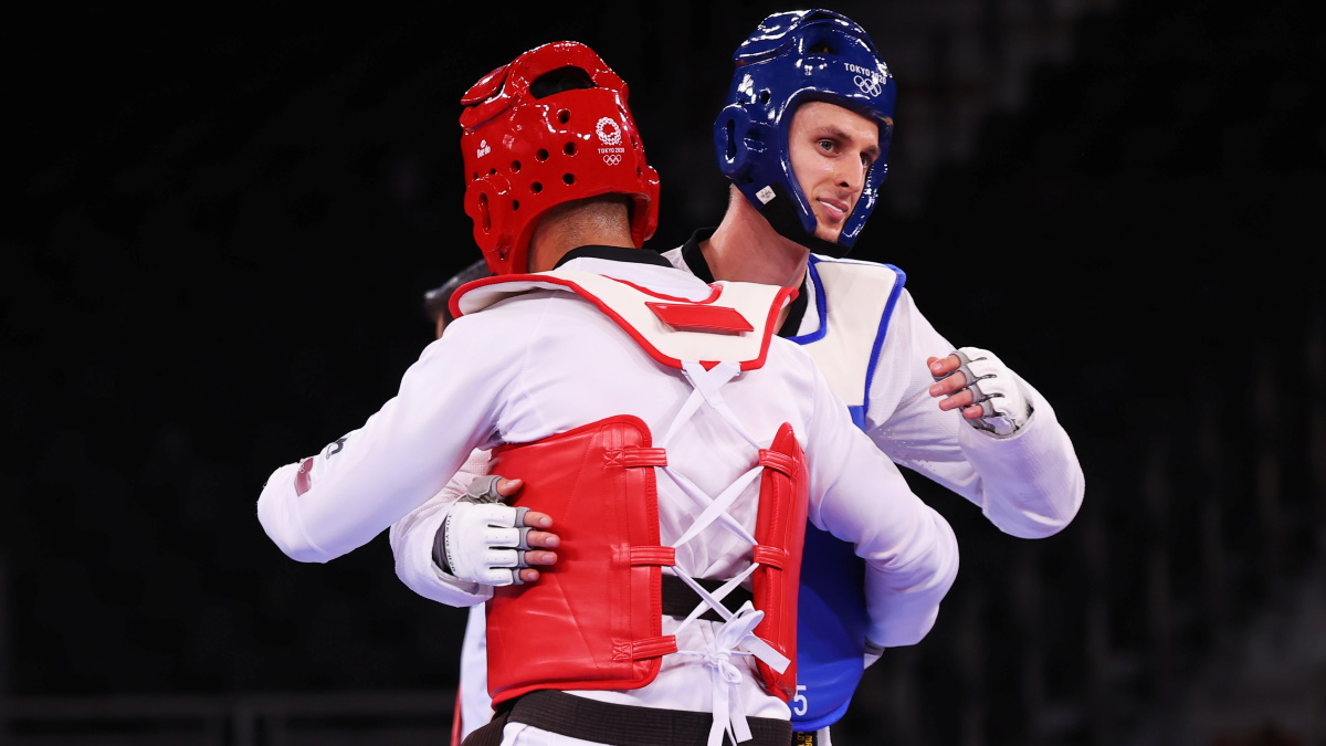 Владислав Ларин прошел в финал Олимпиады в тхэквондо. Фото: REUTERS