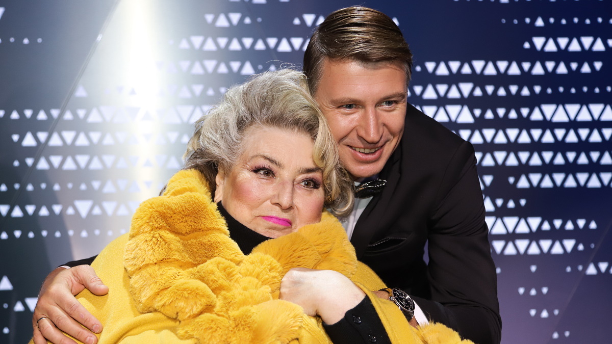 Алексей Ягудин и Татьяна Тарасова на съемках 