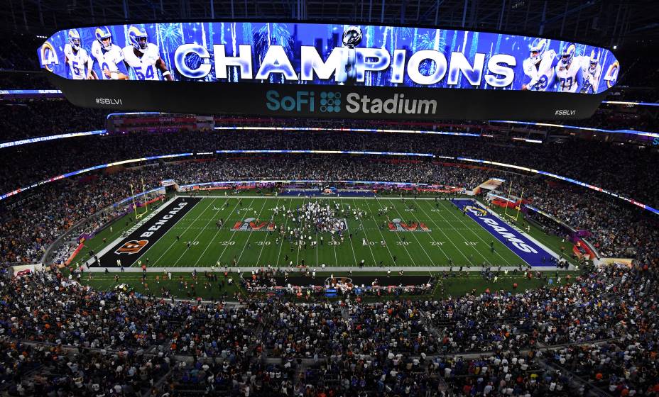 В финале Национальной футбольной лиге (NFL), где «Лос-Анджелес Рэмс» победили «Цинциннати Бэнгалс» со счетом 23:20. Фото: Reuters