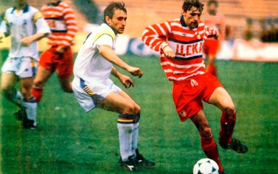 Полузащитник киевского «Динамо» Борис Деркач в матче против ЦСКА. Фото: Личный архив Бориса Деркача