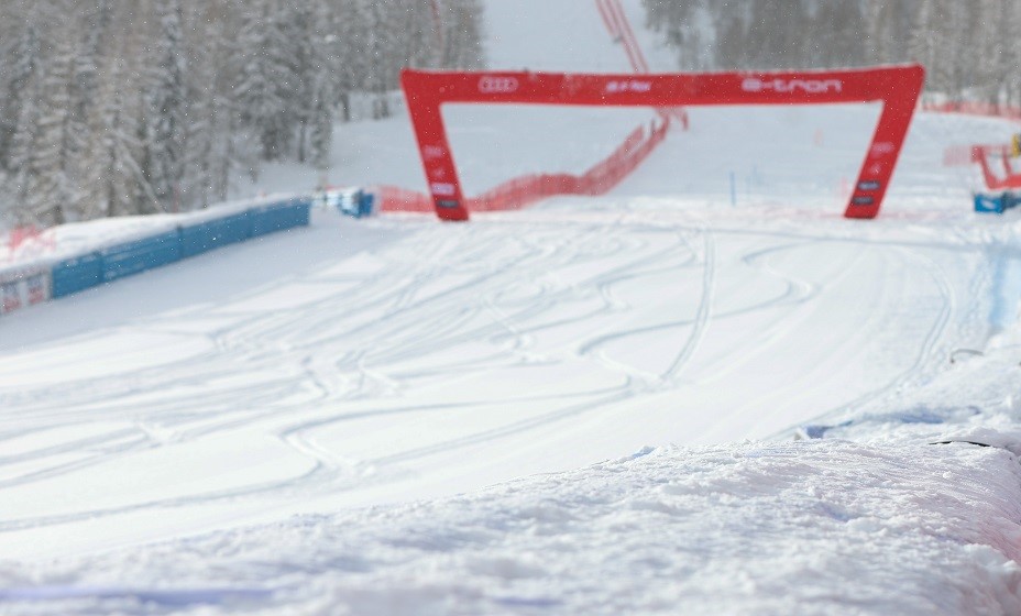 Val Di Fassa, Italy: ALPINE SKIING - FIS WC 2024.Women's World Cup SuperG.VAL DI FASSA, ITALY, TRENTINO.2024-02-25 - Sunday.Image shows: Race Cancelled. (Credit Image: Global Look Press/Keystone Press Agency)