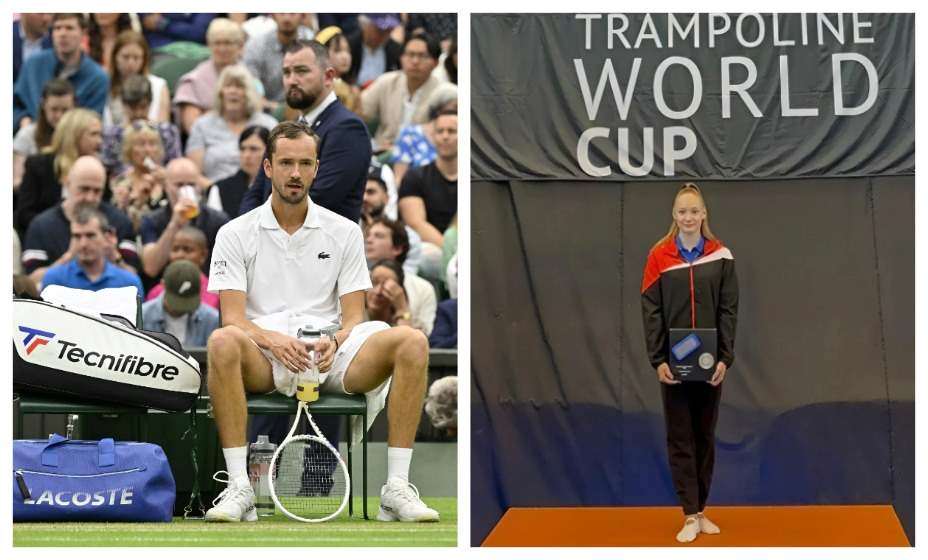 Теннисистт Даниил Медведев и батутистка Анжела Бладцева самые реальные претенденты на медали Олимпиады-2024 от России. Фото: Коллаж, ТАСС, Федерация прыжков на батуте