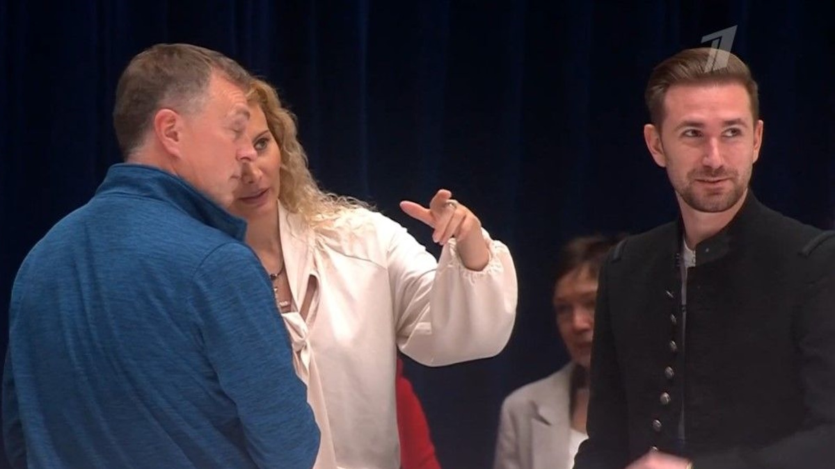 Команда Тутберидзе была на прокатах в Петербурге. Фото: стоп-кадр прямого эфира 