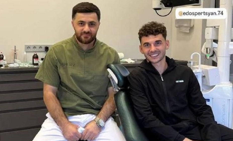 Сперцян посетил стоматолога после столкновения с Ндонгом. Фото: соцсети