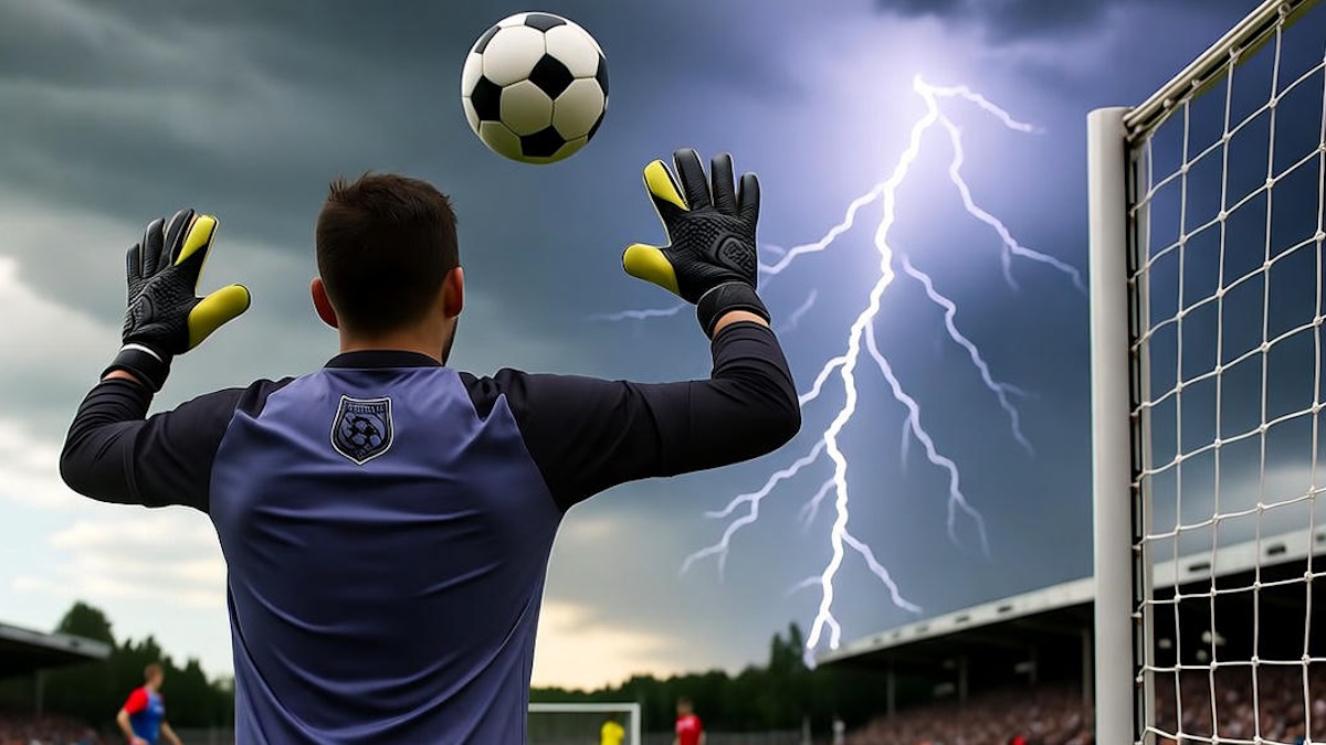 Вратаря спас крестик. Фото: ИИ