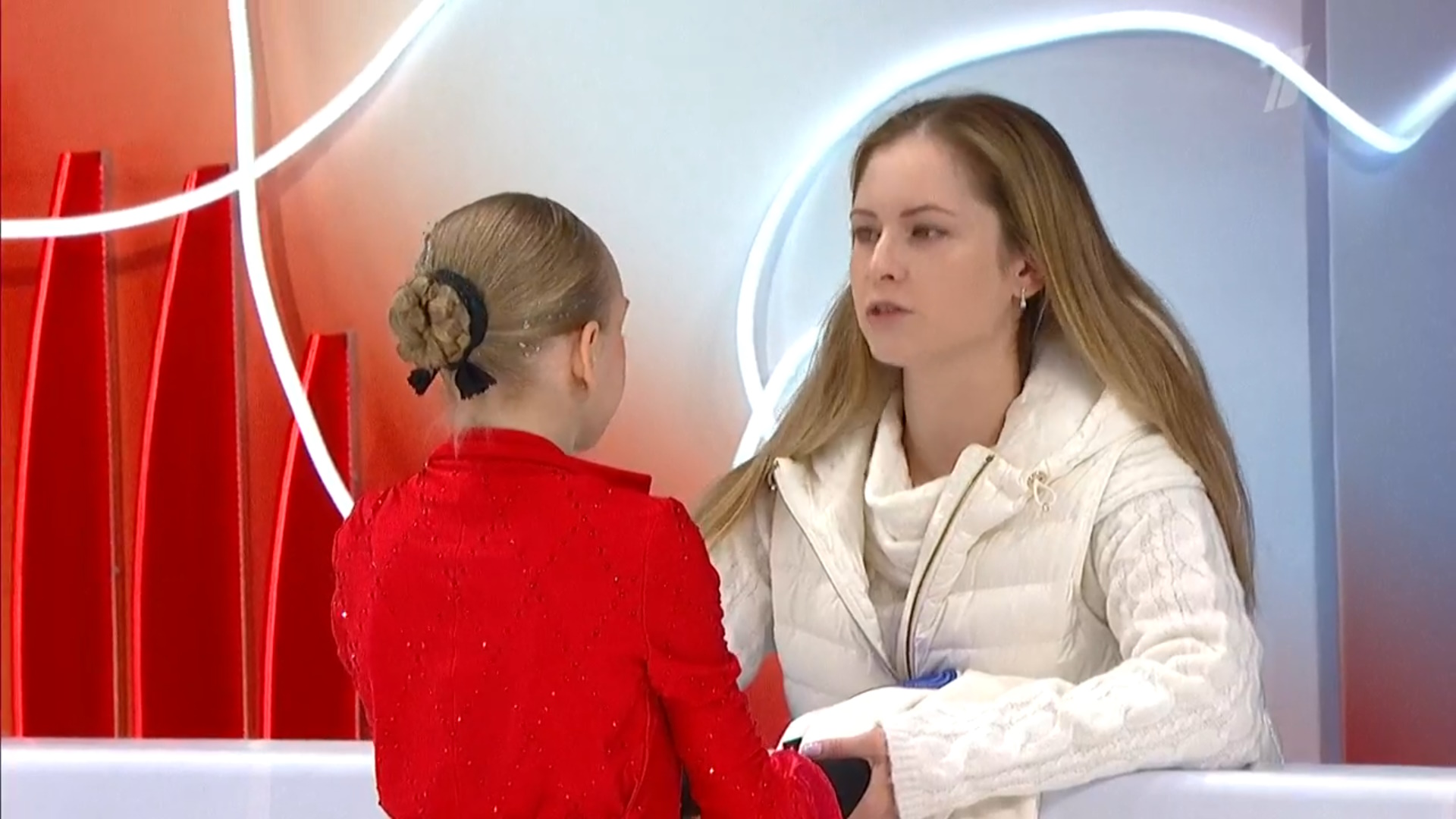 Анна Ляшенко, воспитанница Юлии Липницкой. Фото: стоп-кадр прямого эфира 